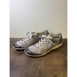 WOMENS FLAT SHOES REMONTE Eu 41 Metallic Flats Lace Up Casual LEATHER